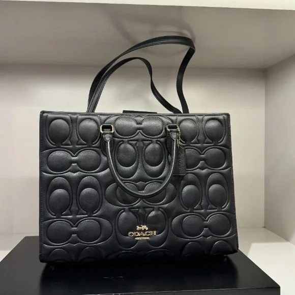Limited‼️Coach Maggie Tote Bag In Signature Leather CY672 & Gift receipt